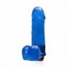 SI IGNITE Thick Cock with Balls and Vibration, 23 cm (9 in), Blue - TOYS