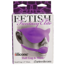 Fetish Fantasy Elite, Ball Gag & Mask, Purple, Small - TOYS