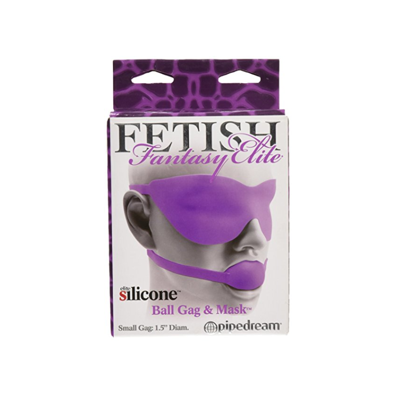 Fetish Fantasy Elite, Ball Gag & Mask, Purple, Small - TOYS