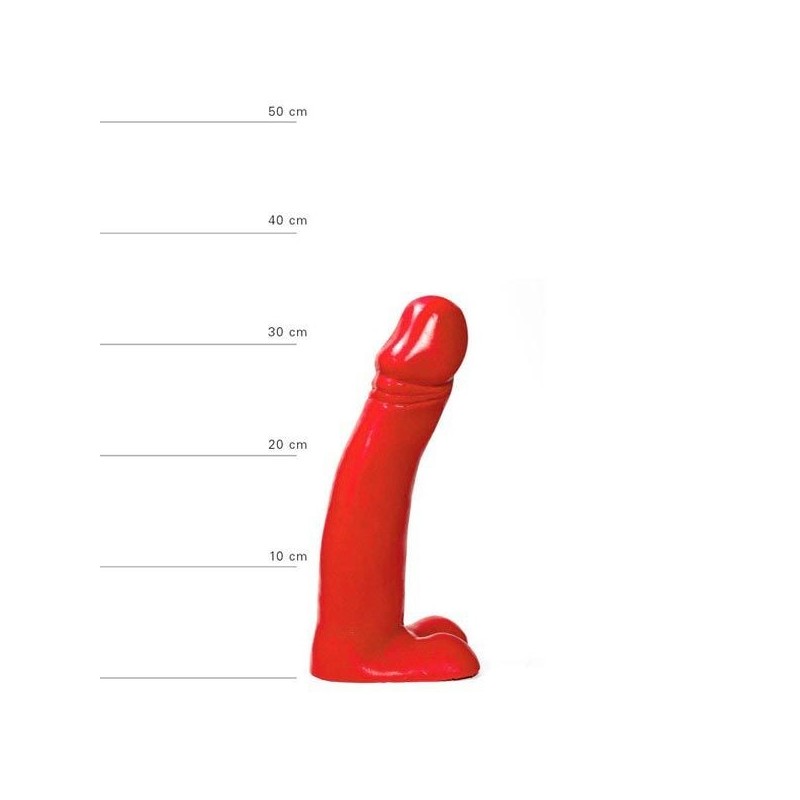 ALL RED Dildo Rod, Vinyl, Red, 34 cm (13 in), Ø 5,5 cm (2,25 in) - TOYS